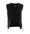 Soft Leather Braided Vest