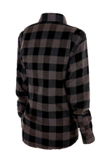 Mens Dark Grey & Black Flannel Shirt -with Protection Insert Patches