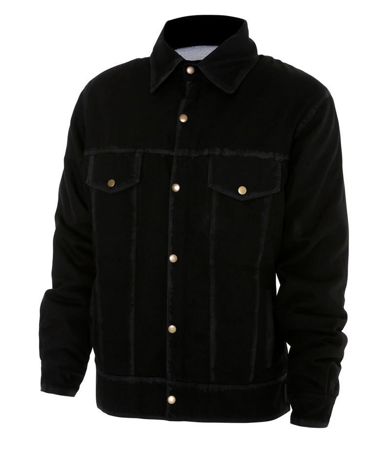 Black Denim Jacket - Wool Lined