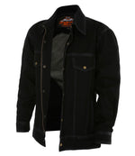 Black Denim Jacket with Protection Inserts