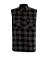 Grey/Black Flannel Vest with protection lined