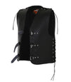 Heavy Duty Leather Vest Black Trim