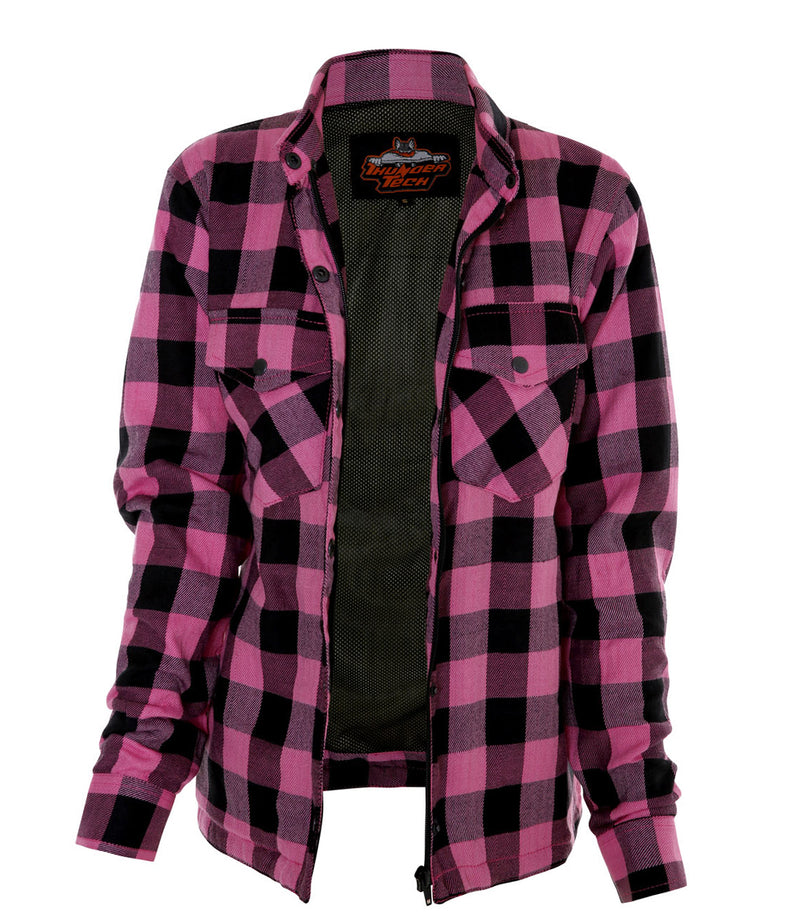 Ladies Pink & Black Flannel Shirt – With Protection Lining