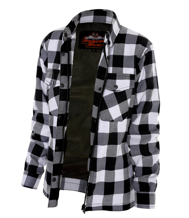 Ladies Black & White Flannel Shirt – With Protection Lining