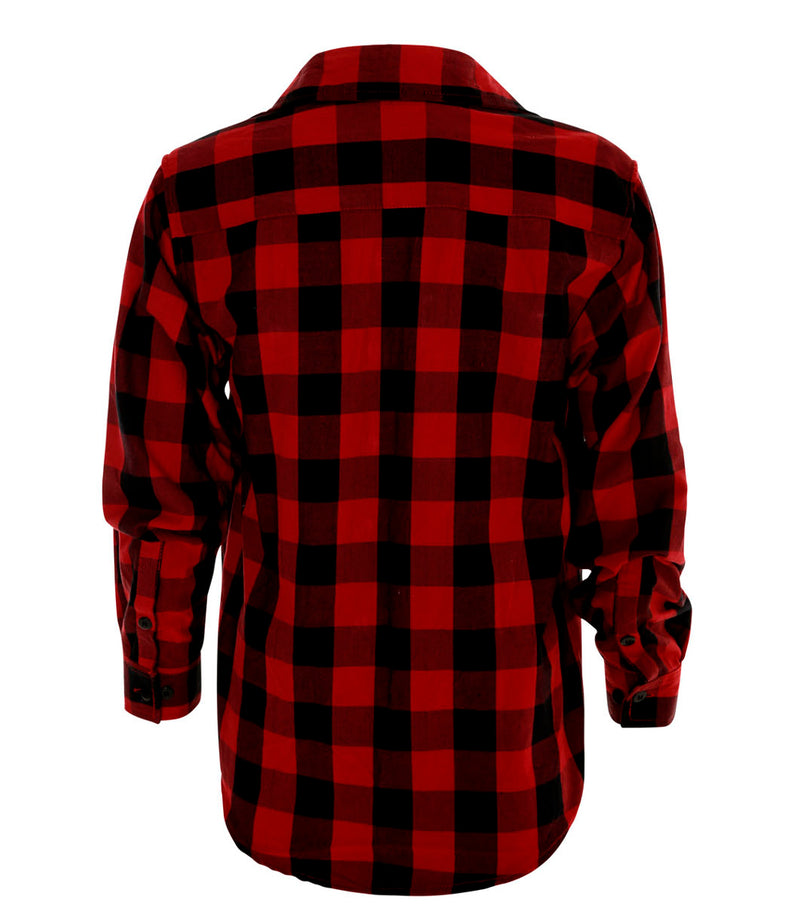 Mens Red & Black Flannel Shirt – With Protection Lining