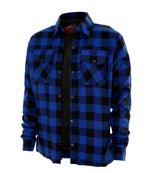 Mens Black & Blue Flannel Shirt – With Protection Lining
