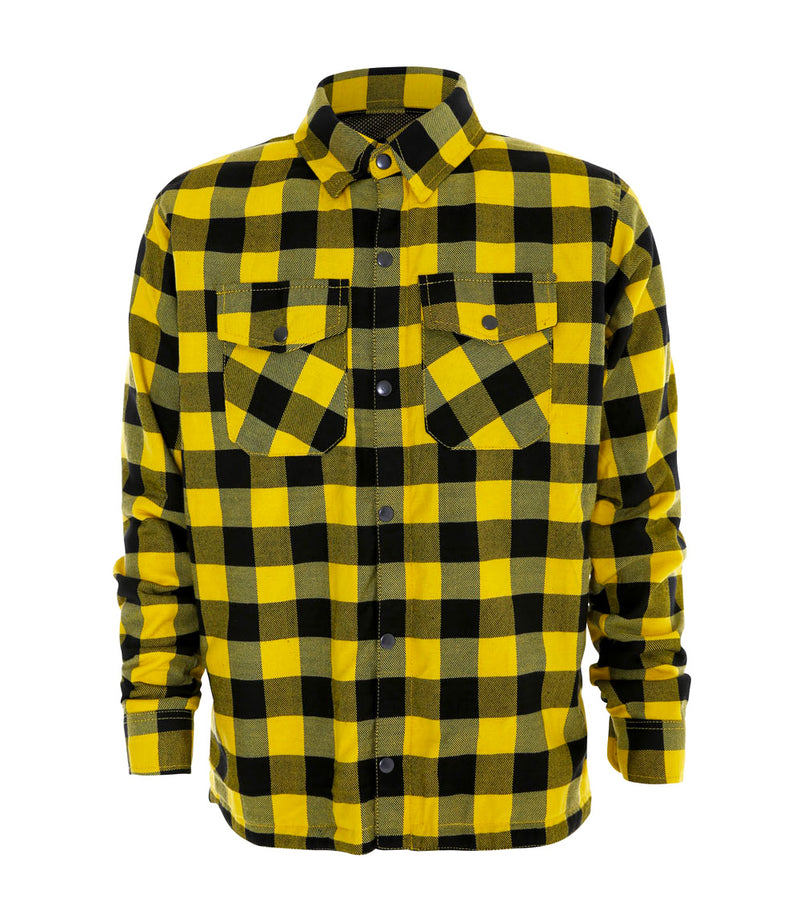 Mens Yellow & Black Flannel Shirt – With Protection Lining