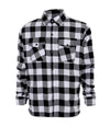Mens Black & White Flannel Shirt – With Protection Lining