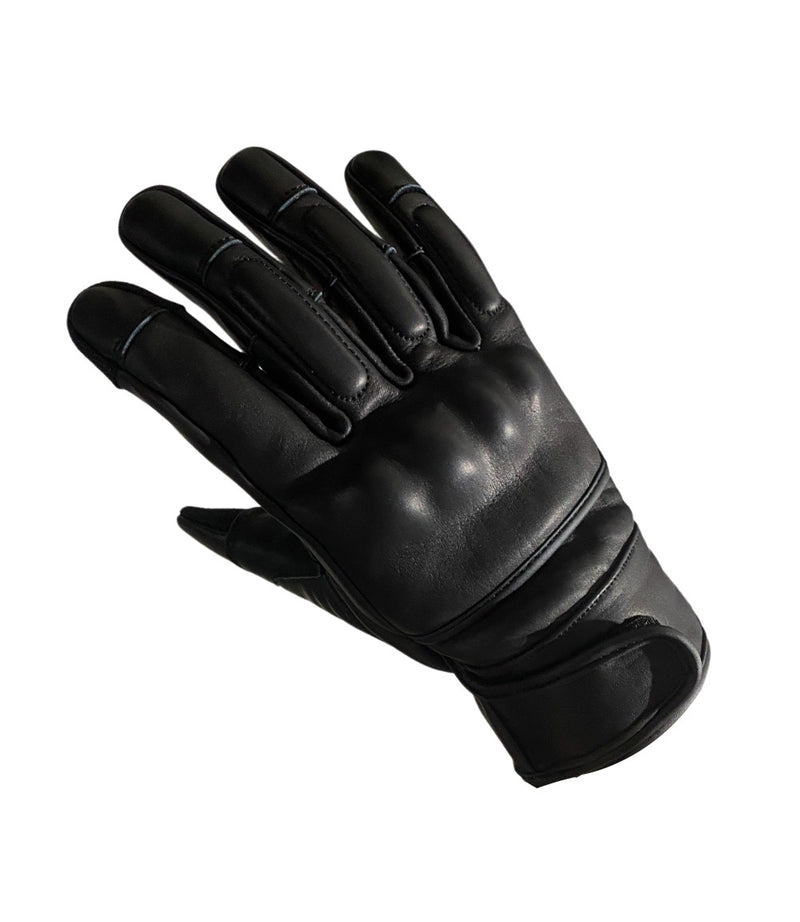Black Leather Knuckle Gloves