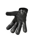 Black Leather Knuckle Gloves